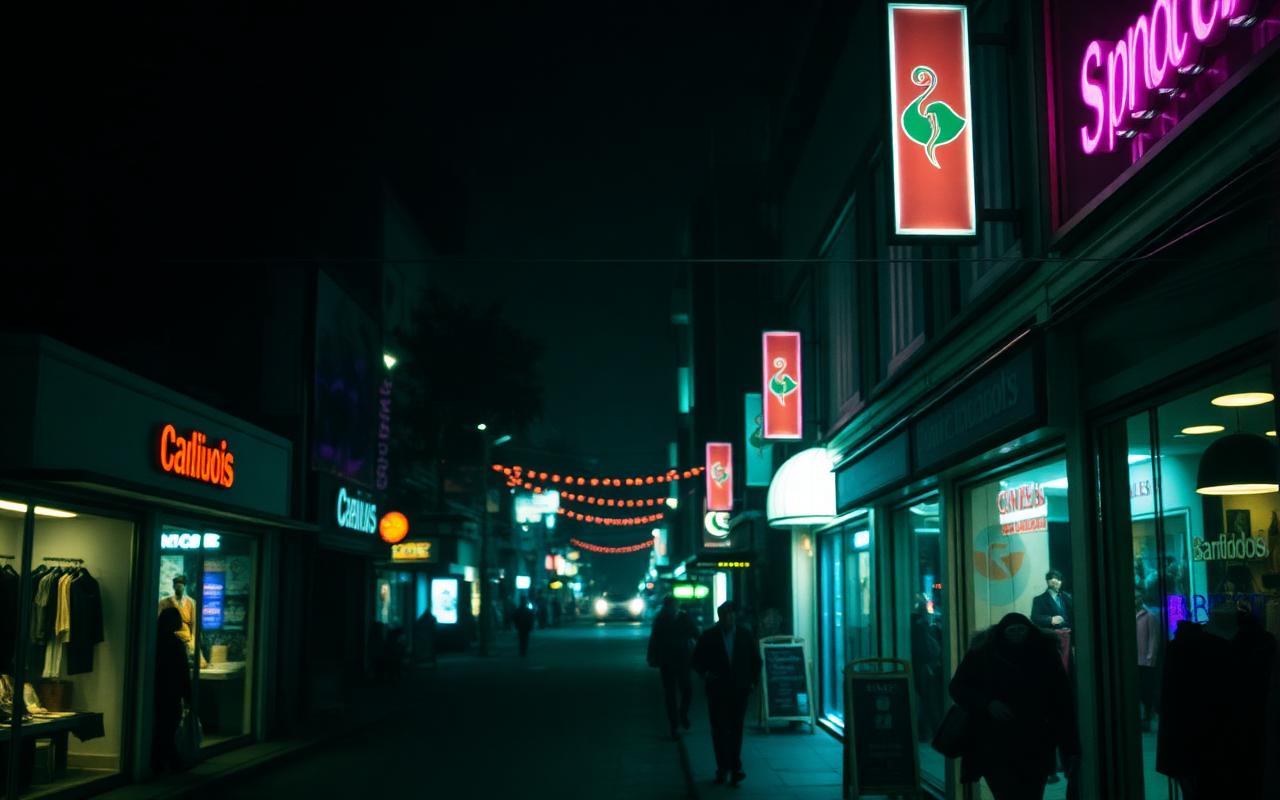 Rua Teresa, the fashion district of Petrópolis, at night